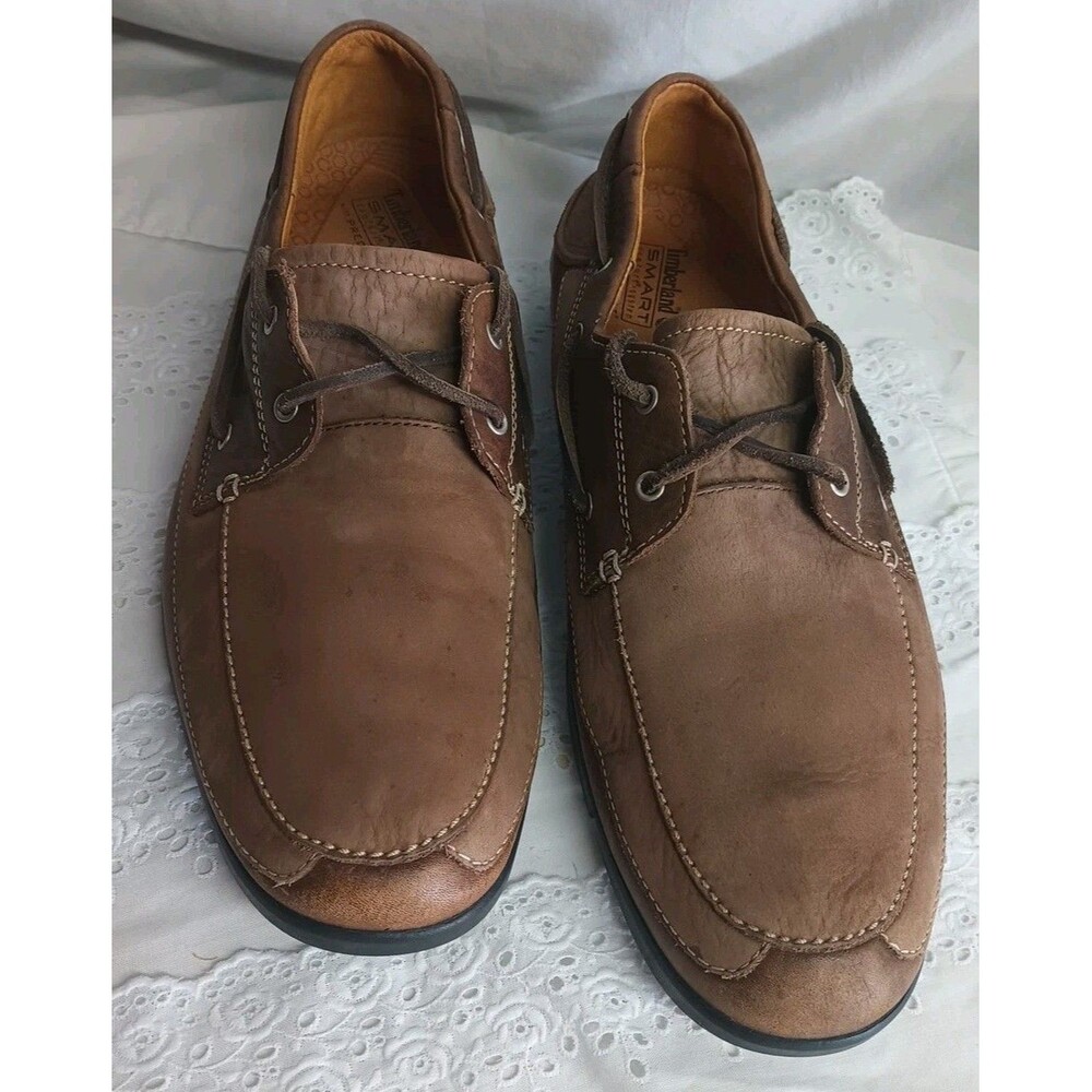 TIMBERLAND Suede Leather Oxford Men 13/13.5 Brown Smart Comfort Precisefit Shoes